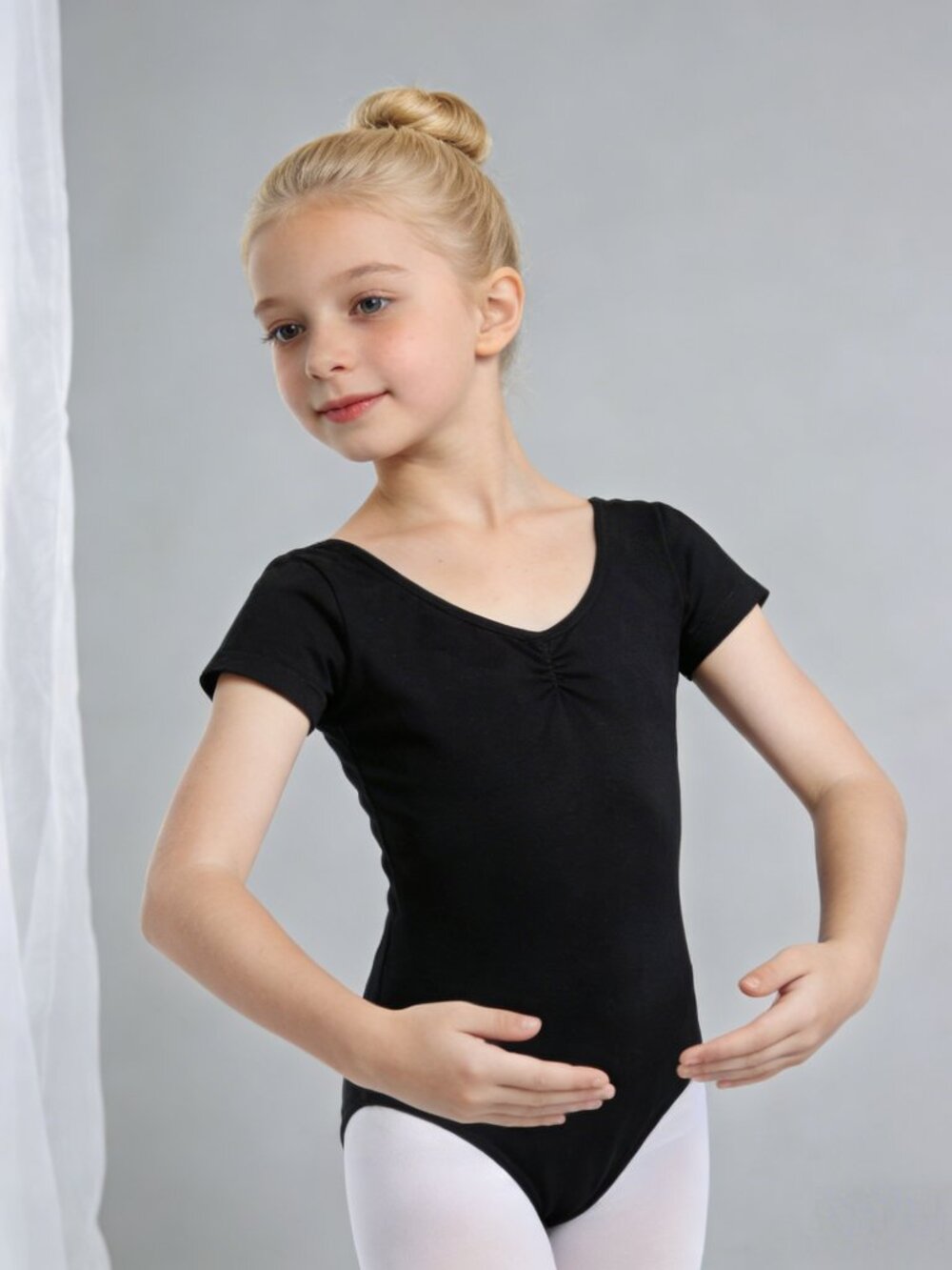 Short Sleeve Ballet Leotards for Girls Dance Leotard Gymnastics Ballet Outfits